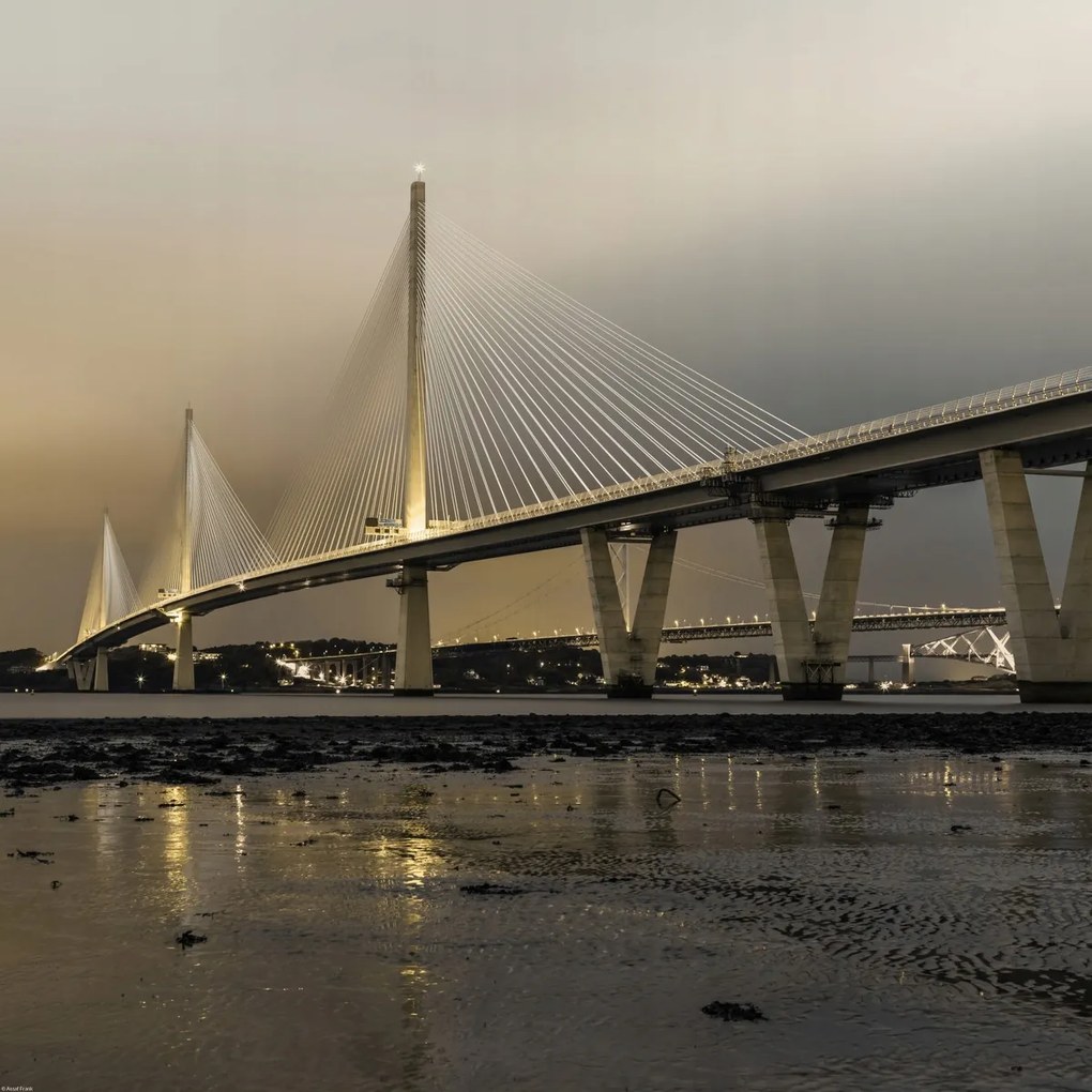 Poszter 60x60cm Queensferry Crossing híd, Assaf Frank