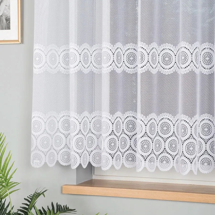 Zsakkard Függöny Nappali Szobába Konyhába 160cm fehér