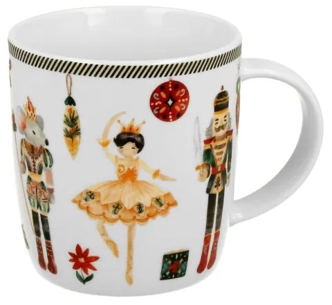 Karácsonyi diótörő Porcelán bögre 400 ml házikó díszcsomagolásban Christmas Nutcracker