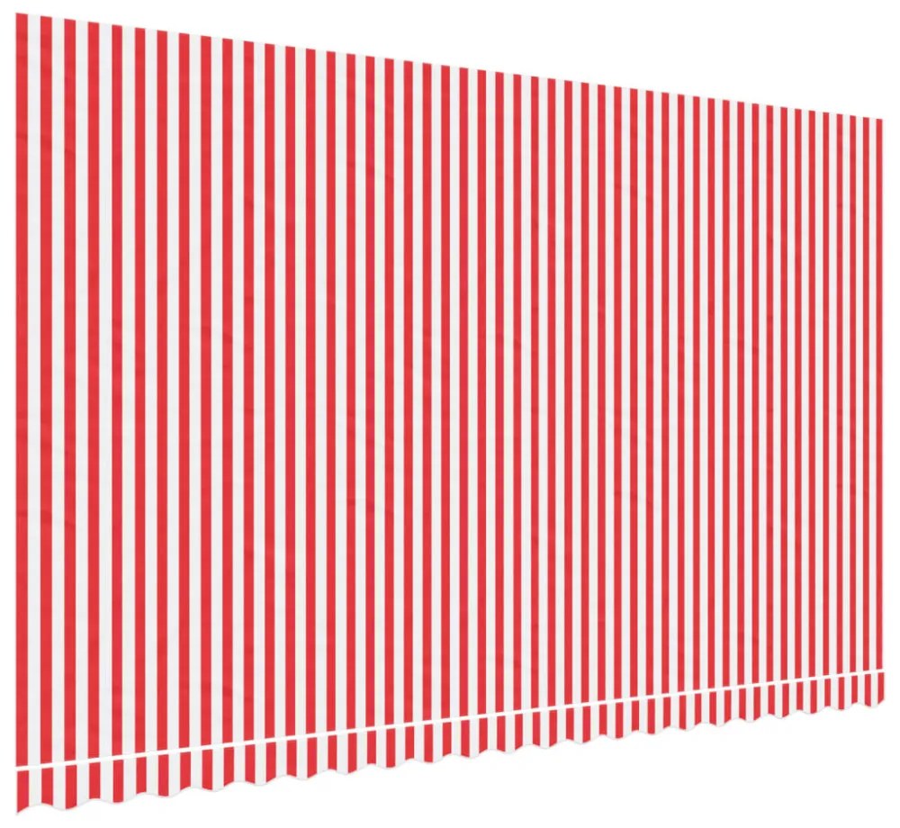 piros és fehér csíkos pótszövet napellenzőhöz 5x3 m
