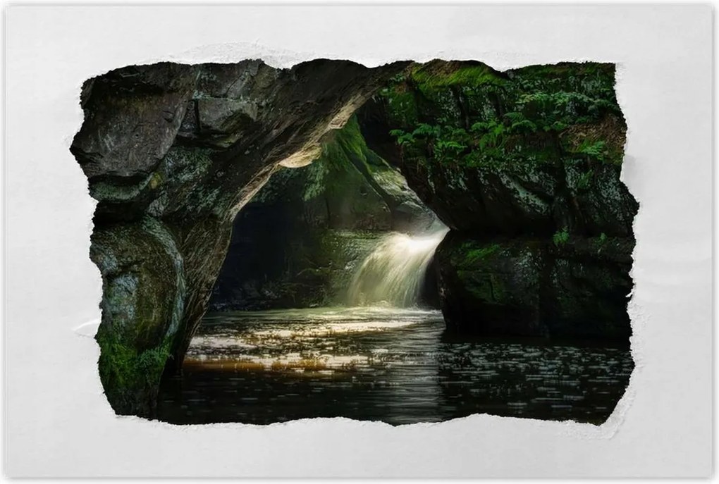 Poszterek 60x40 Hegyek Sziklák Vízesés