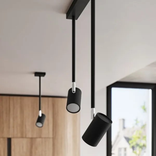 Sollux SL.1074 - Csillár rúdon NORANO 1xGU10/40W/230V fekete