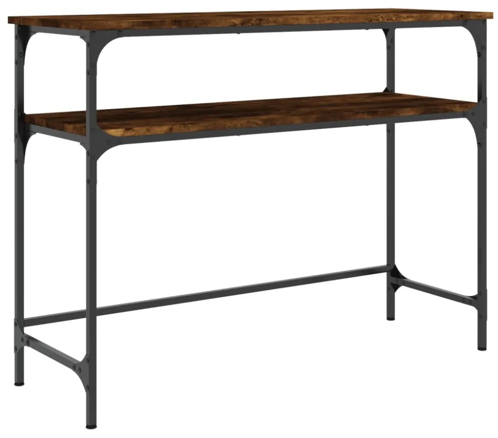 füstös tölgy színű szerelt fa tálalóasztal 100x35,5x75 cm