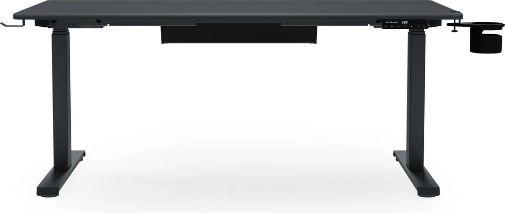 Elektromos íróasztal magasságállítással ergonomikus antracit,1400x700 mm: ARIA
