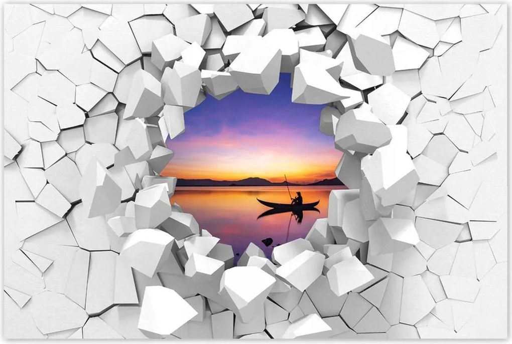 Poszterek 60x40 Esti horgászat naplementekor