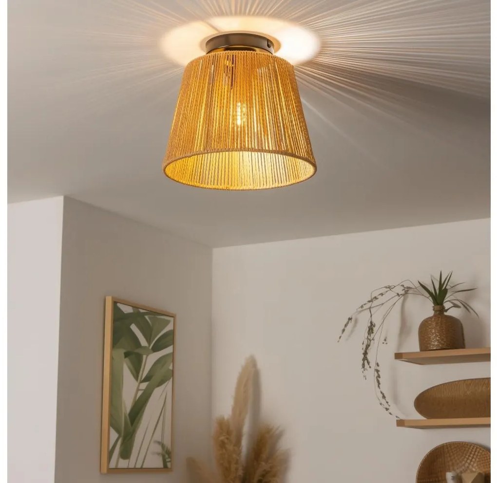 Brilagi - LED felületre szerelhető csillár CERIA BOHO 1xE27/40W/230V átm. 28 cm barna