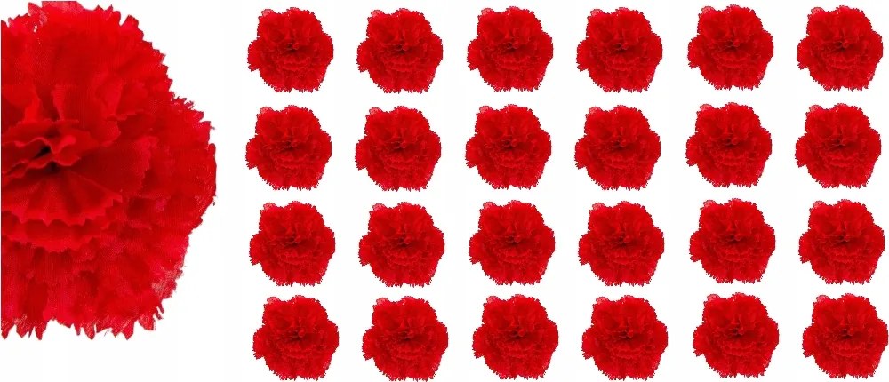 24x Virág Mesterséges Szegfű Termék nád kompozíció Mesterséges szegfű