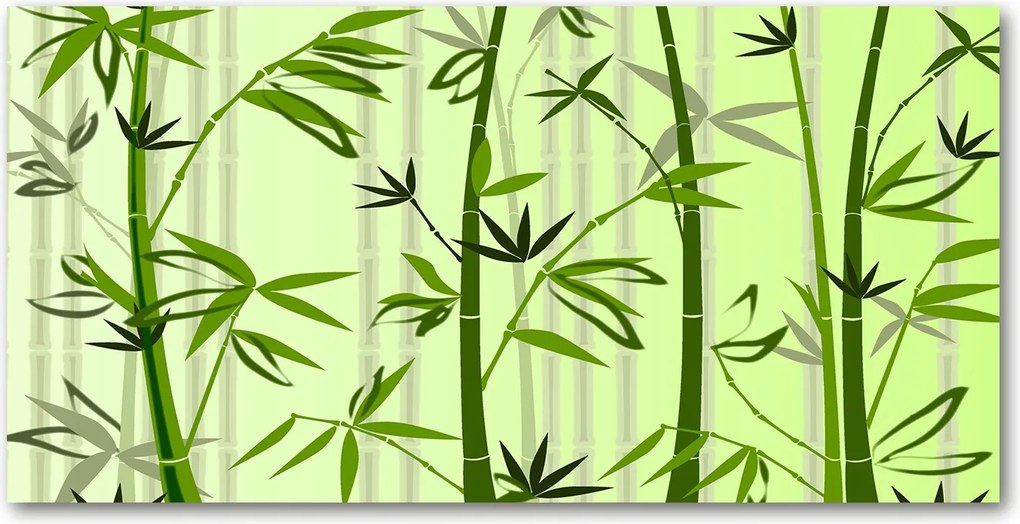 Üvegpanel konyhába Bambusz 140x70 cm Ragasztó