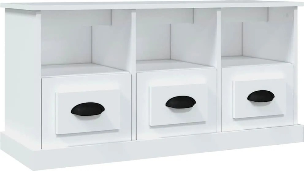 vidaXL fehér szerelt fa TV-szekrény 100x35x50 cm