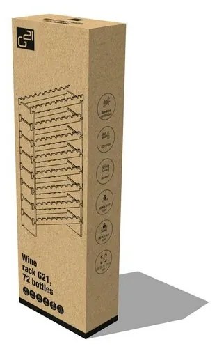 G21 Bambusz borosállvány, 72 palack