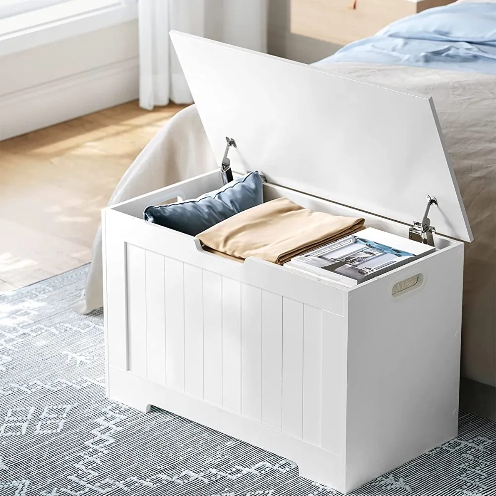 Tárolópad GRETA, 76x48x40 cm, fehér Vasagle