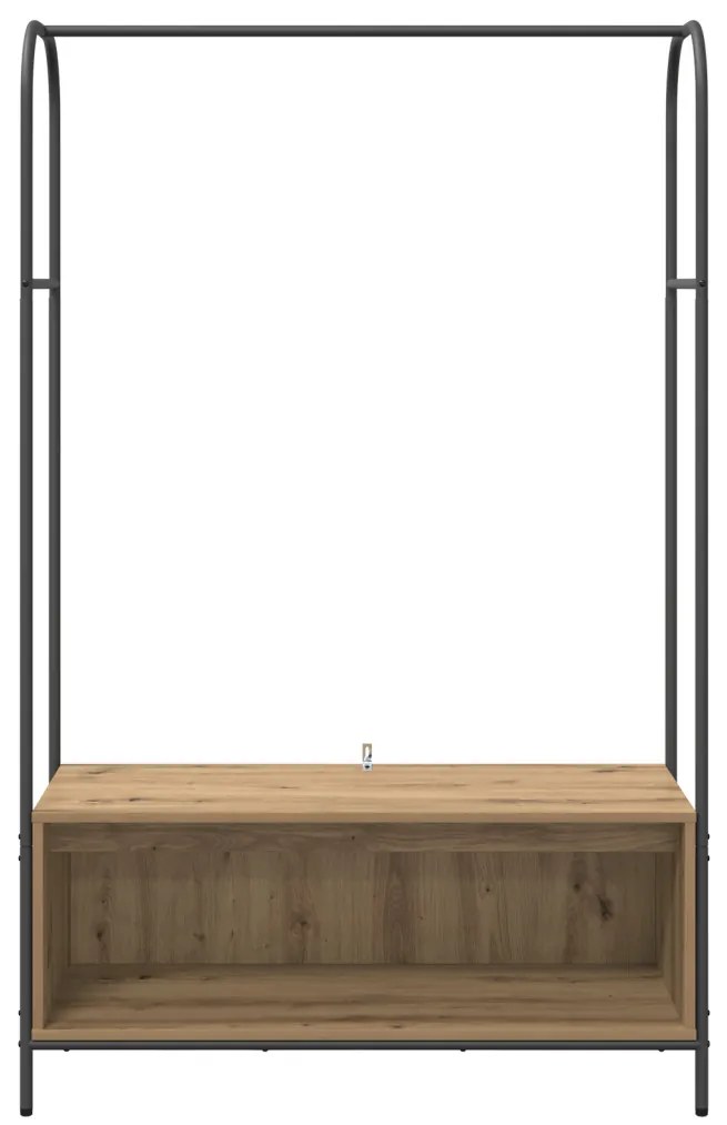 Ruhatartó polcokkal, Artisan tölgy 100x44x160 cm