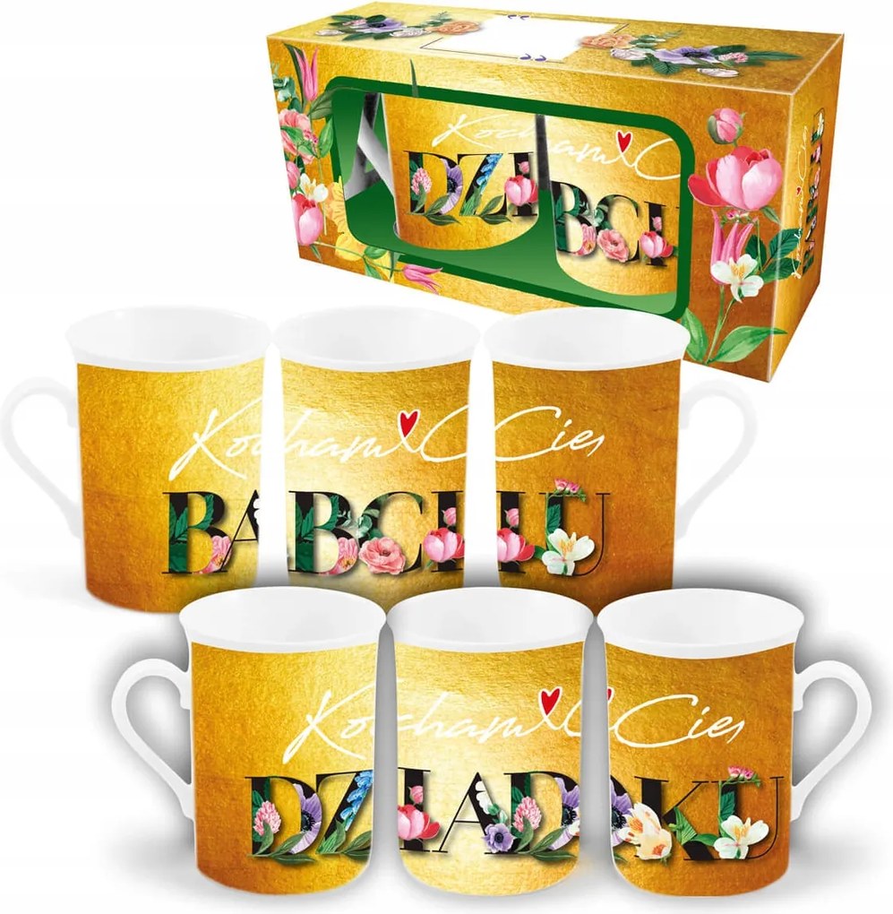 Bögre Nagyinak és Nagypapának Szett Szeretlek Nagypapa Nagymama BGtech 2x290 ml