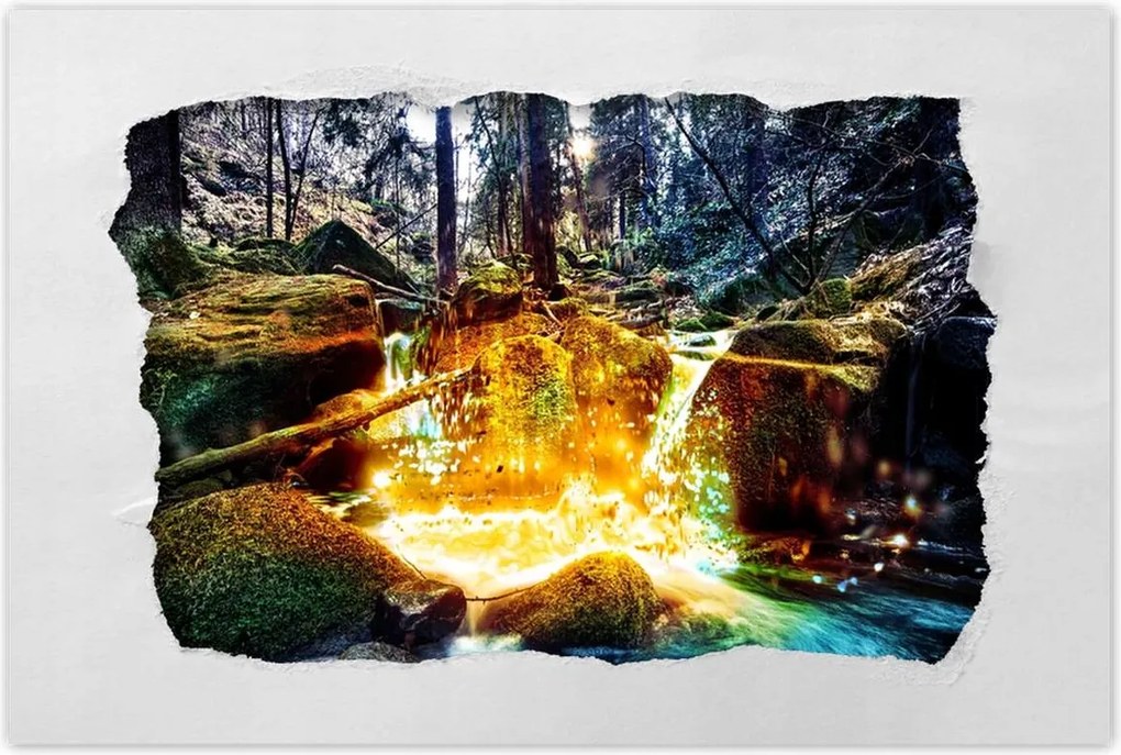 Poszterek 90x60 Hegyi vízesés Tájkép