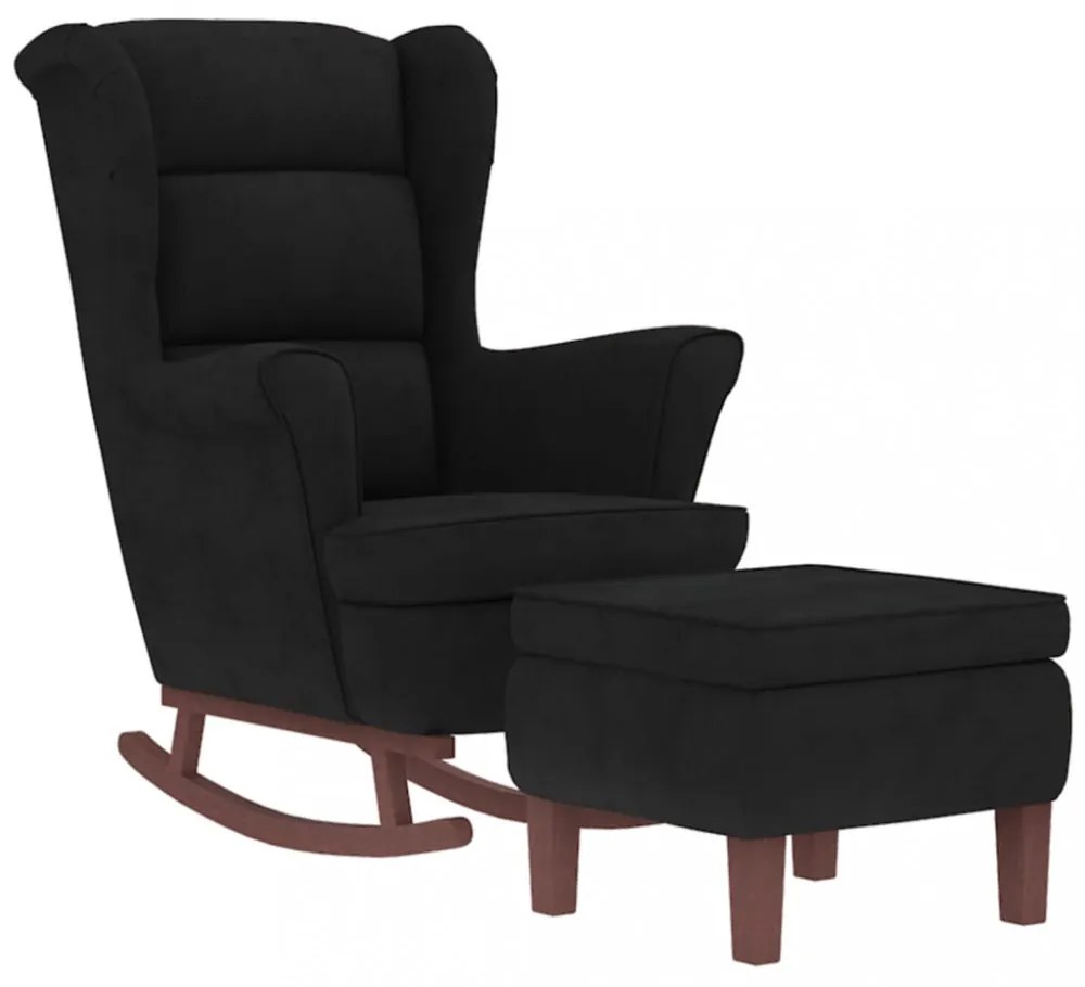 Fekete Bársony és Tömörfa Hintaszék