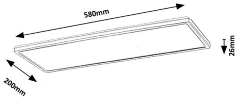 Rabalux - LED Felületre szerelhető panel LED/22W/230V