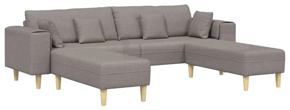 Szövet kanapé párnával 3 pcs Tópszínű 208 cm szövet