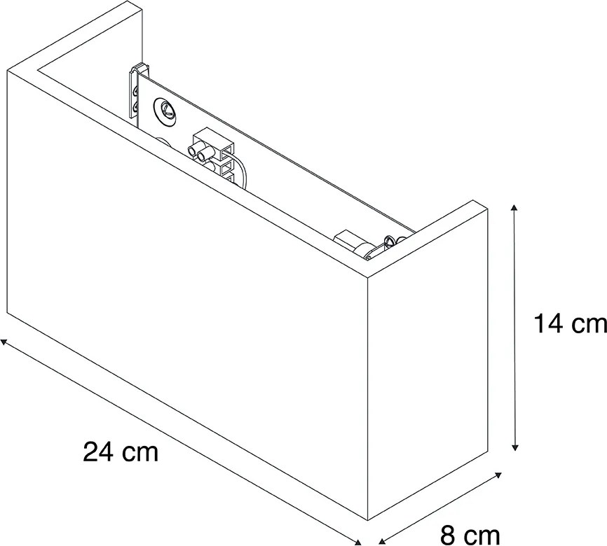 Okos fali lámpa tölgyfa 24 cm Wifi G9 - Otan