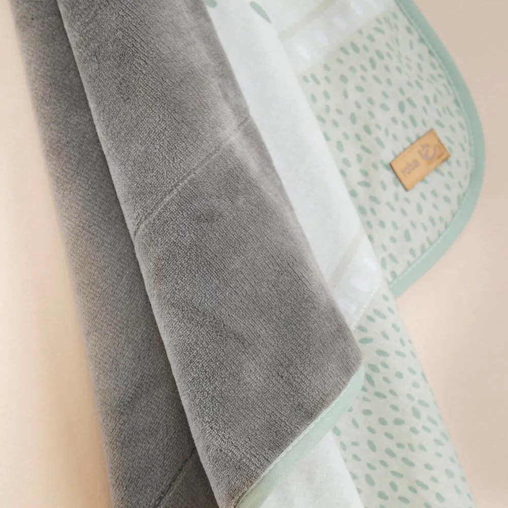 Világoszöld mikroplüss gyerek takaró 80x80 cm Woodland Buddies – Roba