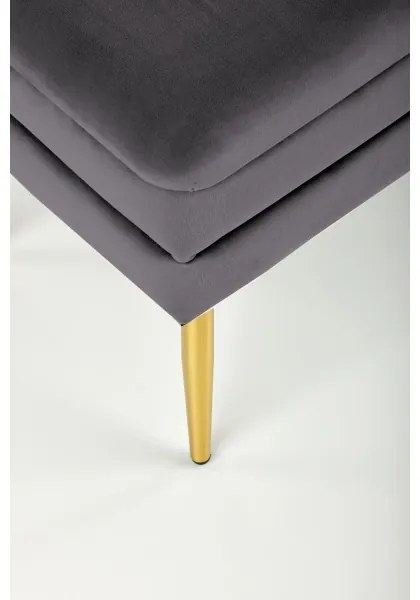 Steppelt pad tárolóhellyel VELVA 37x78 cm szürke/arany