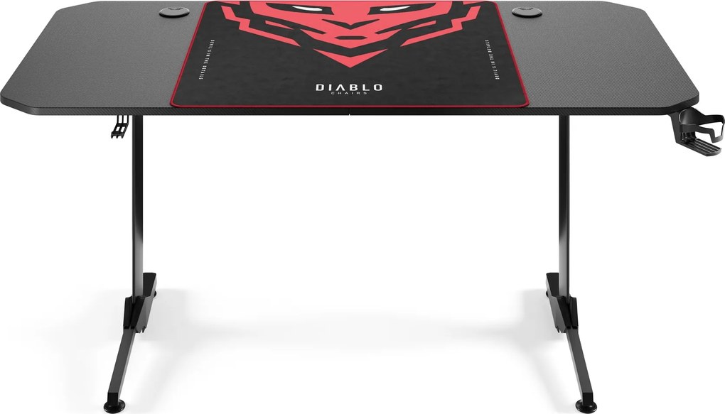 Gamer asztal 160 cm fekete: Diablo X-Mate 1600