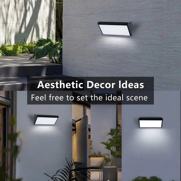 Brilagi - LED kültéri fali lámpa érzékelővel TRIANGLE LED/20W/230V fekete