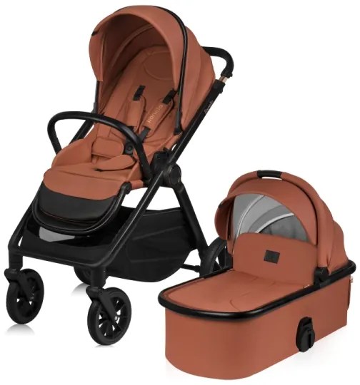 Lionelo - 2 az 1-ben kombinált babakocsi LAYLA Rozsdabarna