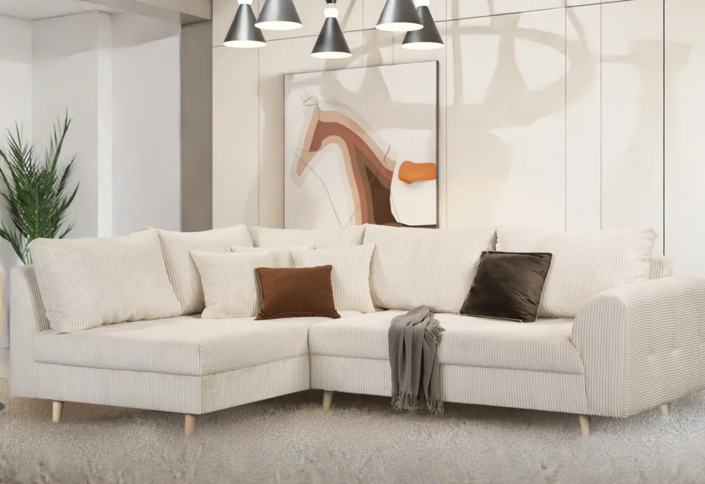 ARISO sarok ülőgarnitúra, 231x81x161, lincoln 03, jobb