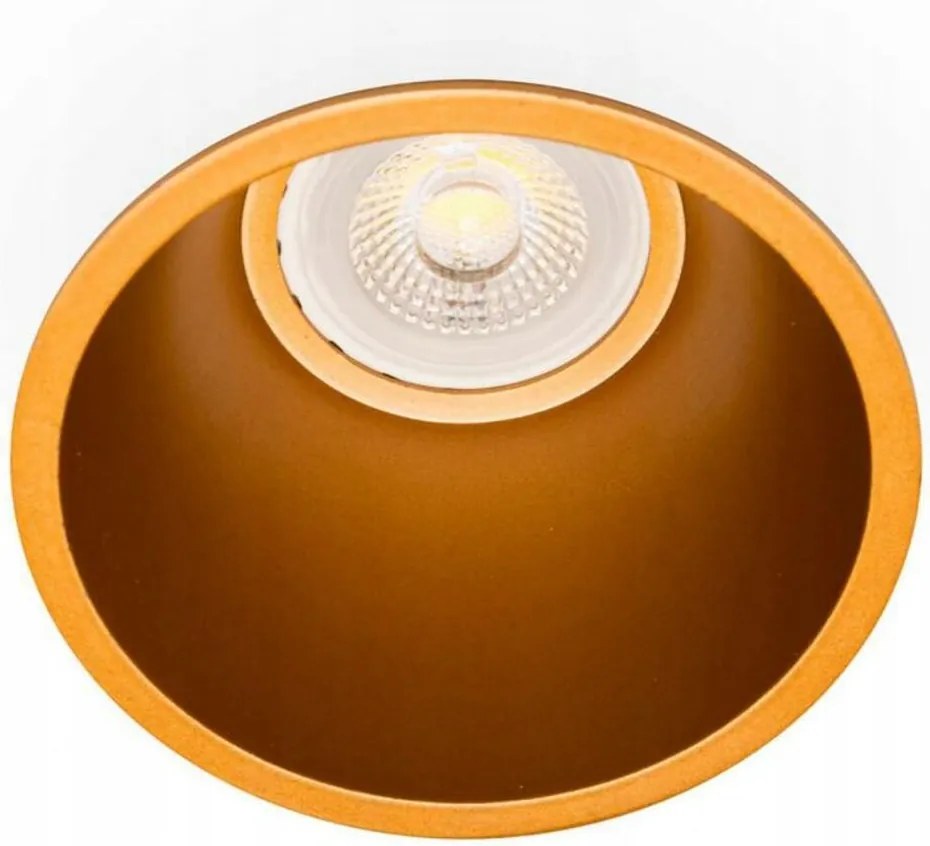 Faro Fresh süllyesztett mennyezeti lámpa, arany, GU10, IP44, Ø90 mm