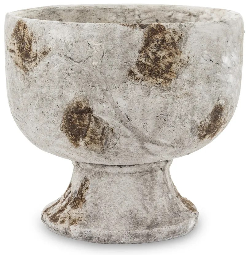 Cyrus design Kaspó cement szürke, barna 23,5x25x25cm