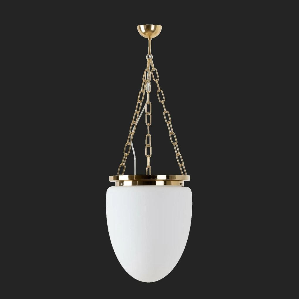 Osmont 42280 Mira R függesztett üveglámpa polírozott sárgaréz fehér IP40 150