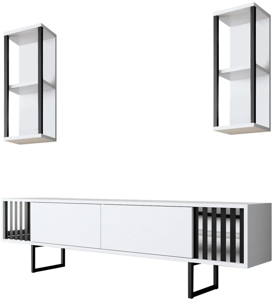 TV szekrény Chrome Line - White, Black