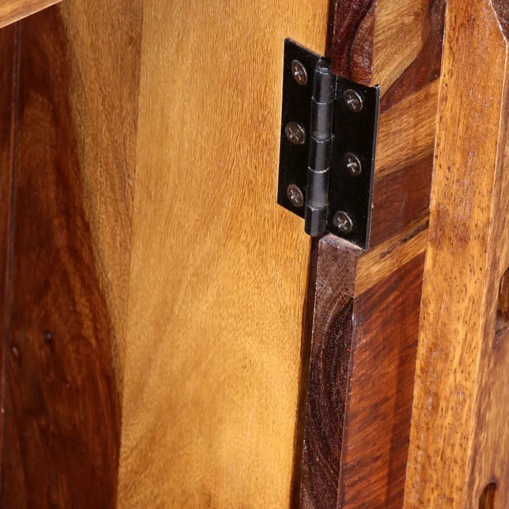 tömör akácfából íróasztal 1 fiókkal és 1 szekrénnyel