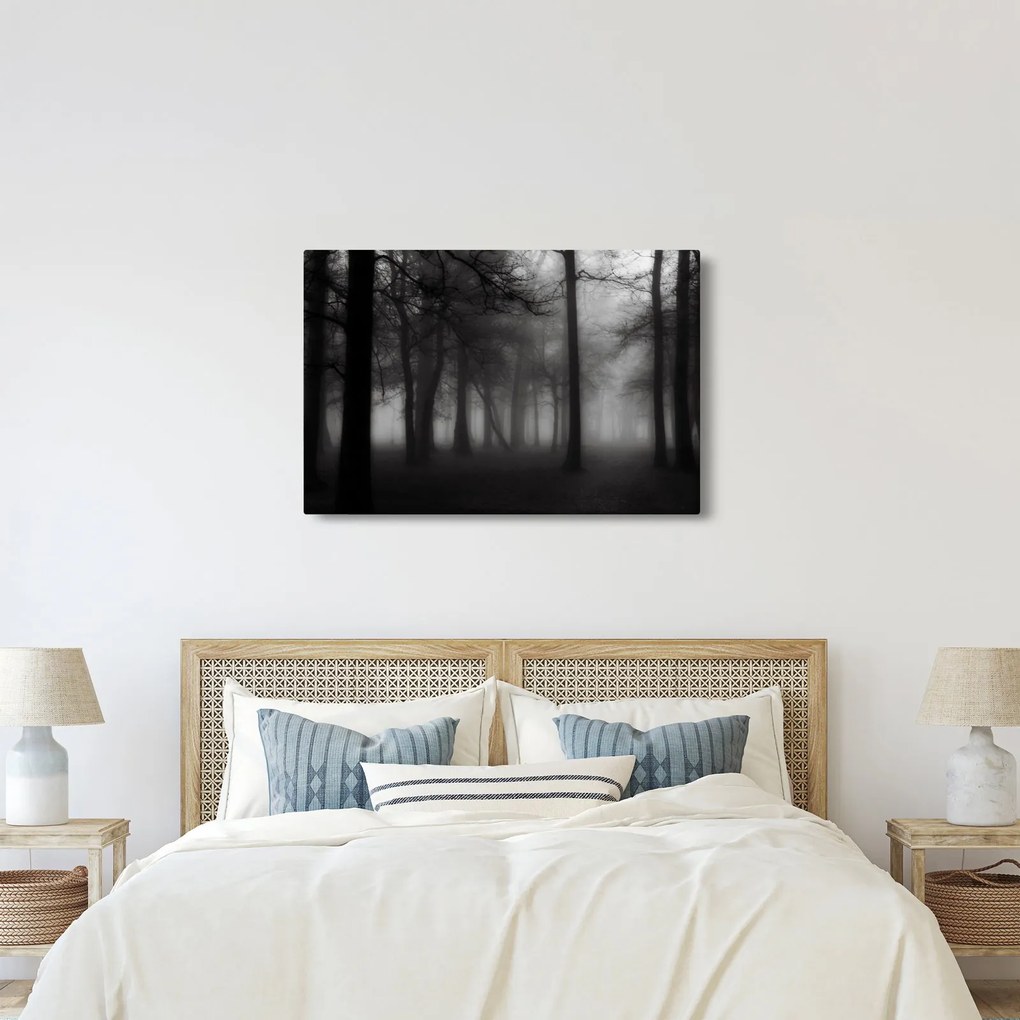 Kép - erdő a ködben (90x60 cm)