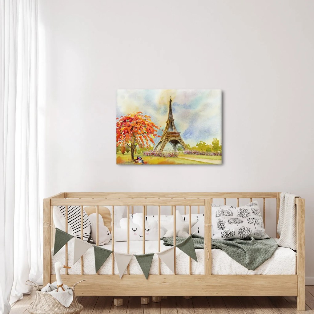 Festett kép az Eiffel-torony (70x50 cm)