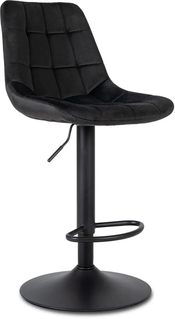ARCOS 2 bárszék, fekete, velúr