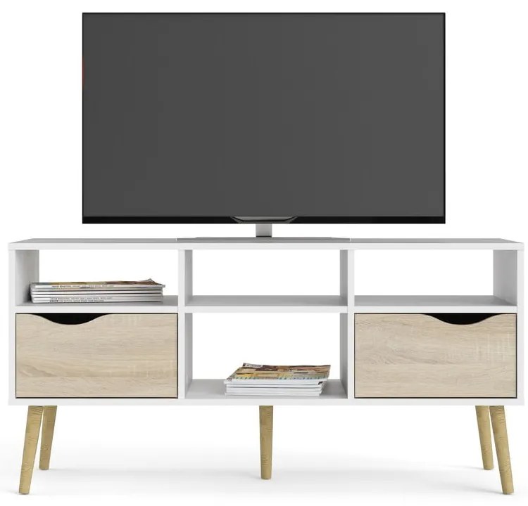 Oslo fehér TV-állvány, 117 x 57 cm - Tvilum