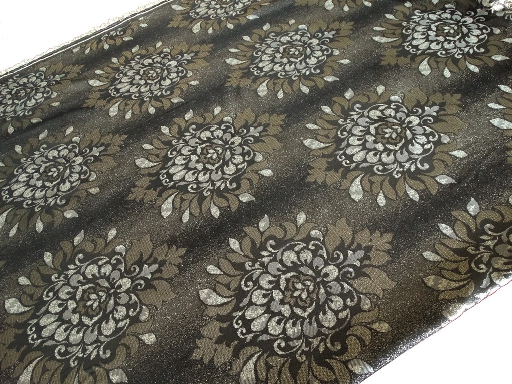 Mg Tk függönydísz Ezüst/ Arany/fekete 185cm széles 0,5m