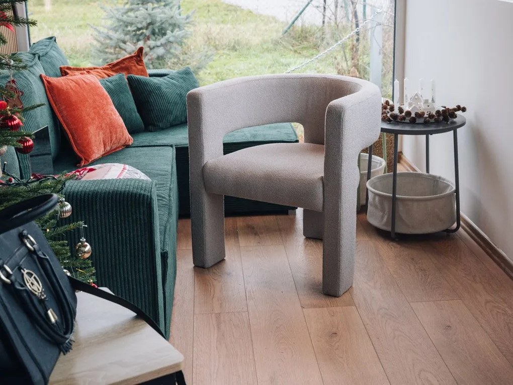 Bézs-szürke design kialakítású fotel ALPAH LOOP