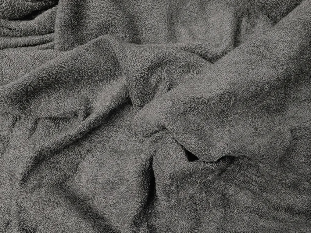 Frottír sötétszürke lepedő EXCLUSIVE 90x200 cm