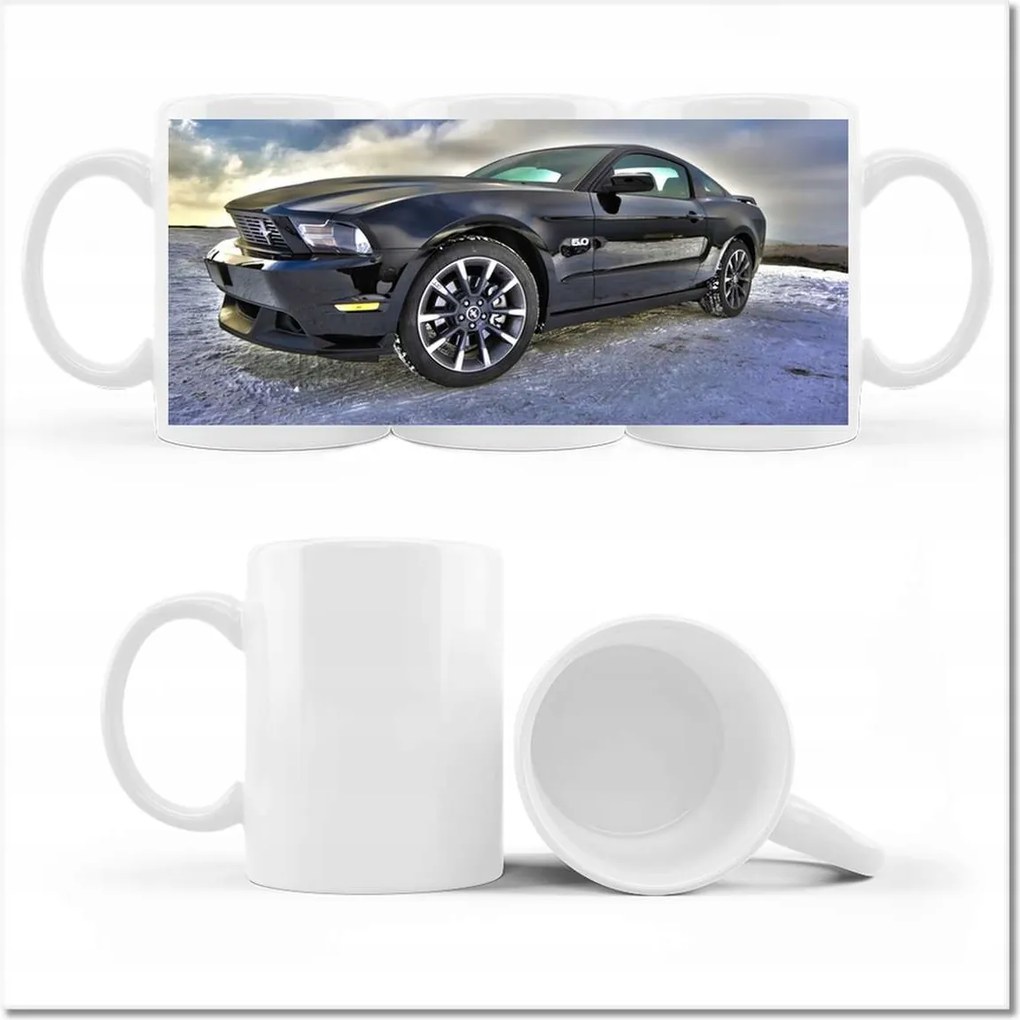 Ford Mustang fényképes bögre télen