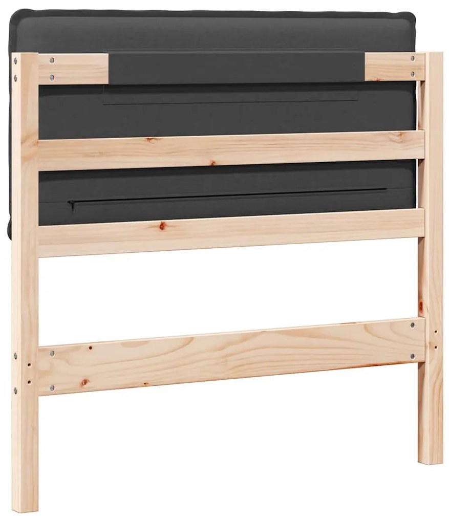 Kárpitozott fejtámla Természetes és sötétszürke 90 cm