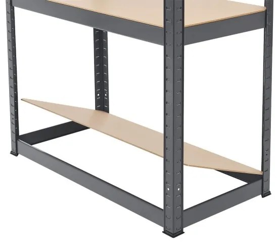 Juskys 2 darabos polc szett - 160x80x40 cm - szürke