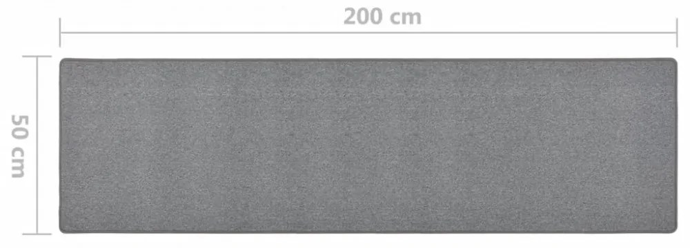 sötétszürke futószőnyeg 50 x 200 cm