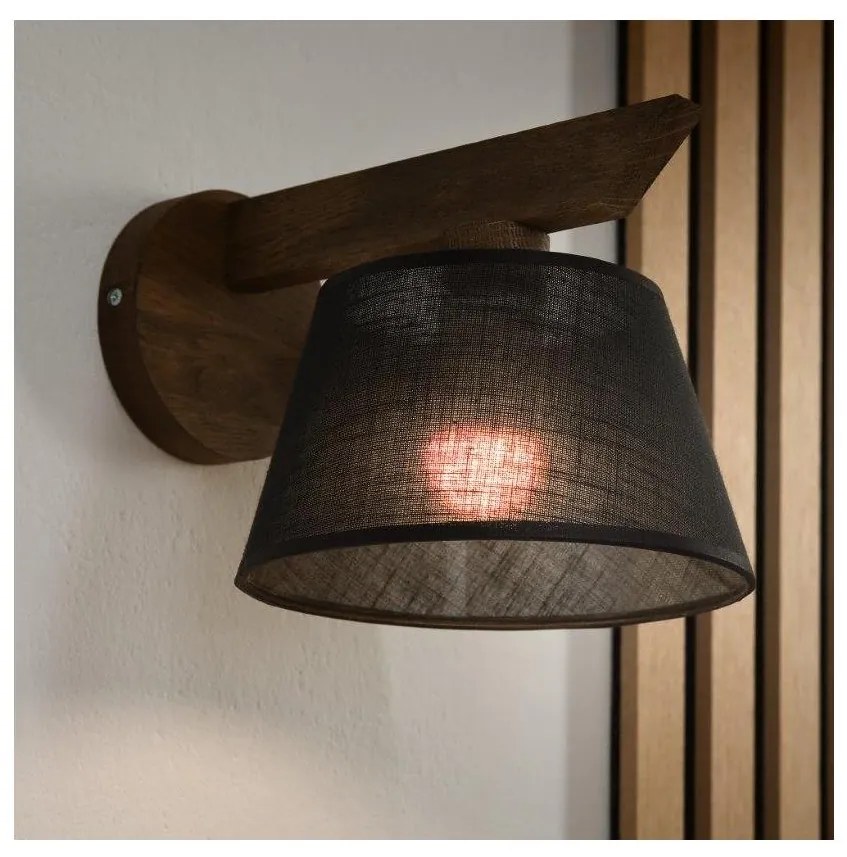 Brilagi - LED fali lámpa ANTHONY 1xE14/40W/230V diófa/fekete