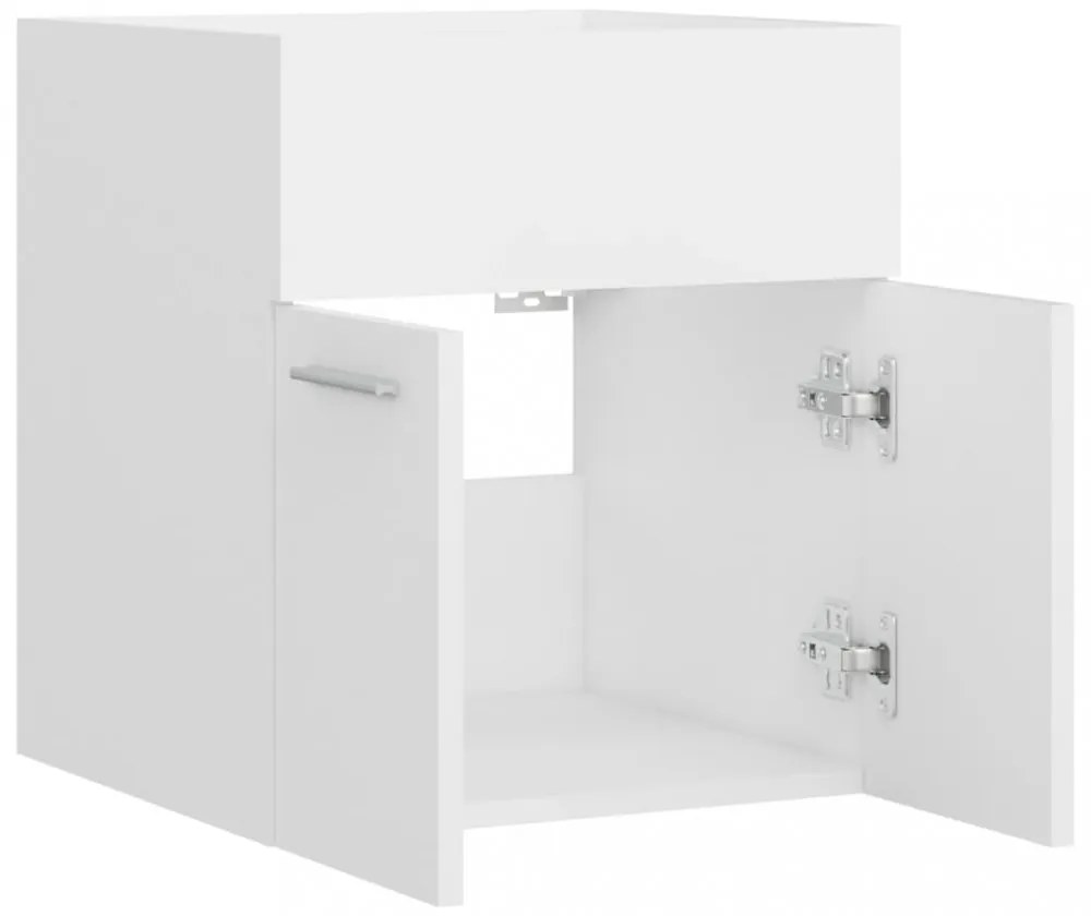 fehér szerelt fa mosdószekrény 41 x 38,5 x 46 cm