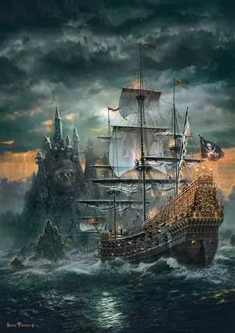 Kalózhajó Haunted Seas 1500 db-os puzzle Clementoni