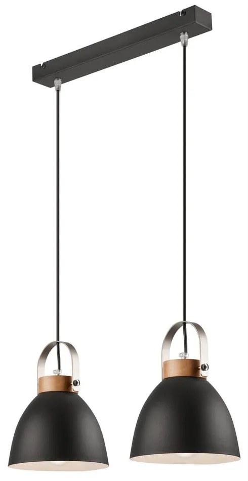 Fekete függőlámpa fém búrával Danielle – LAMKUR