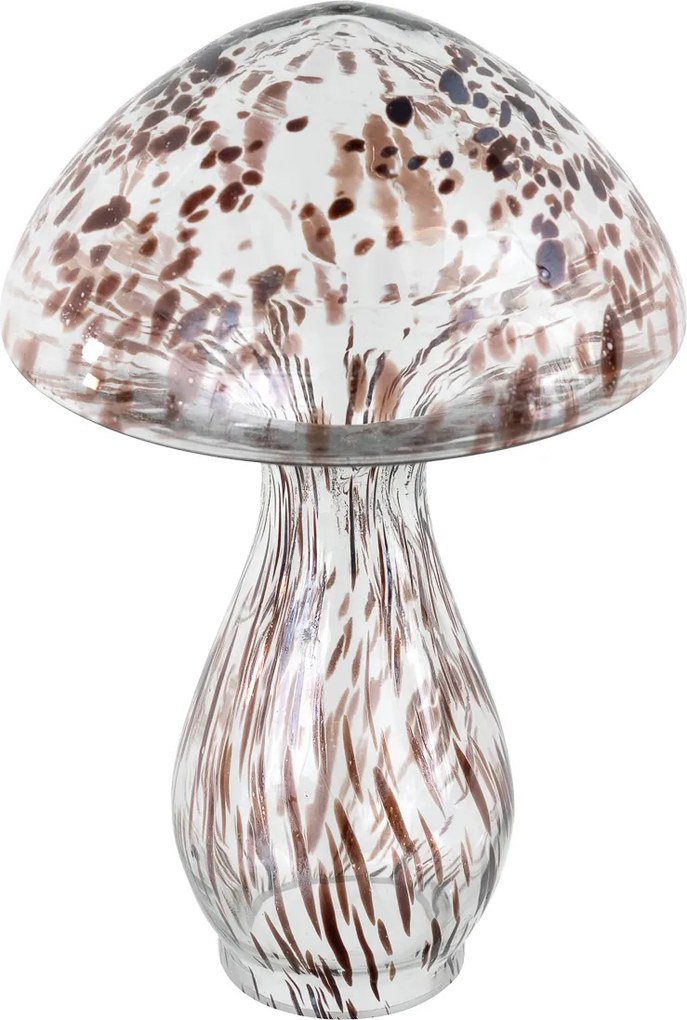 Dekoria Mushroom dekoráció 18,5 cm magas, átlátszó