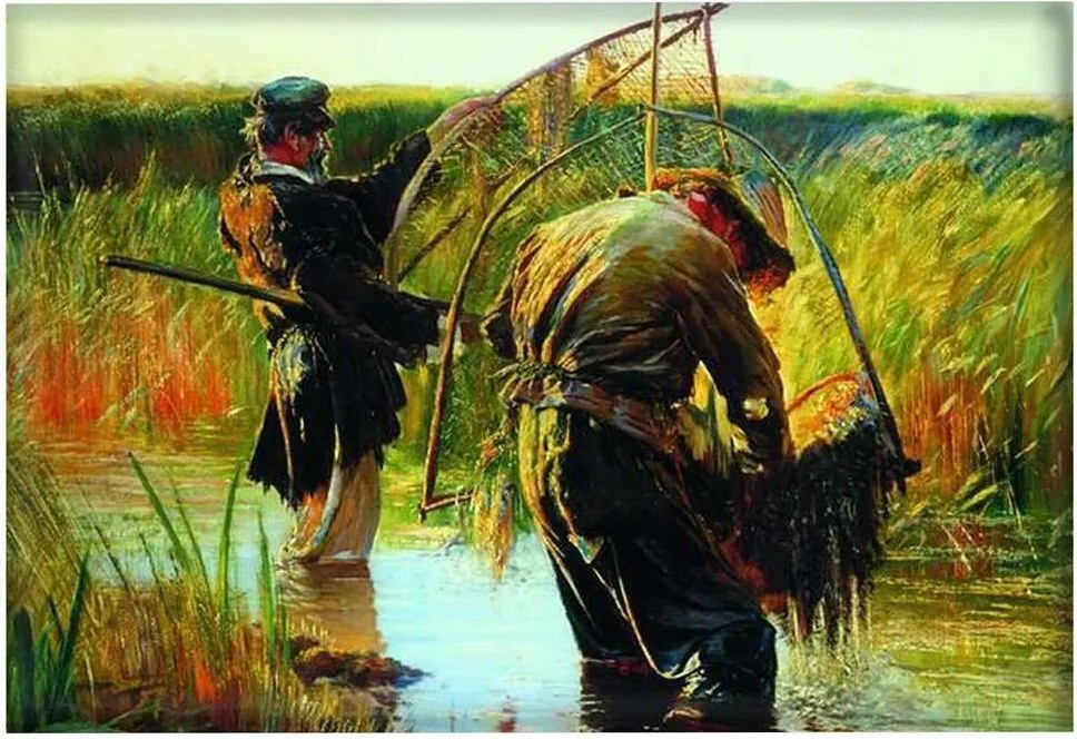 A vízben gázló halászok mágnese Leon Wyczółkowski